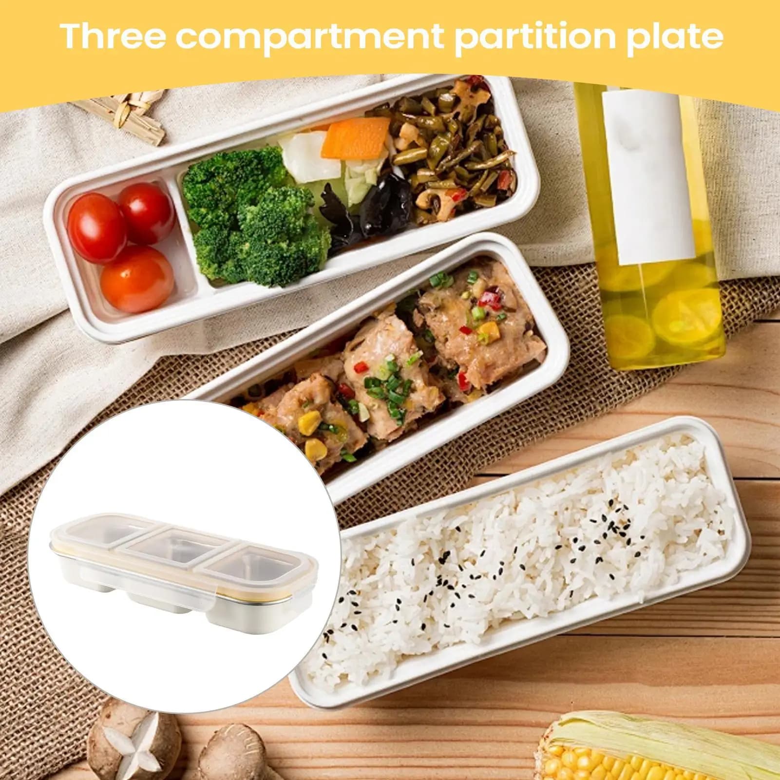Contenitori per il pranzo in acciaio inossidabile Contenitore per snack a prova di fuoriuscite Scatola riutilizzabile per la preparazione dei pasti per bambini Preparazione dei pasti sul posto di lavoro scolastico per adolescenti
