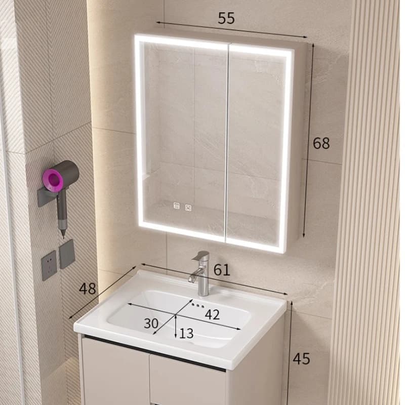 Mobili da bagno stretti Mobili per la casa Offerta Specchio Mobile da bagno Lavabo Armadietto per carta igienica Mobile Bagno Stand