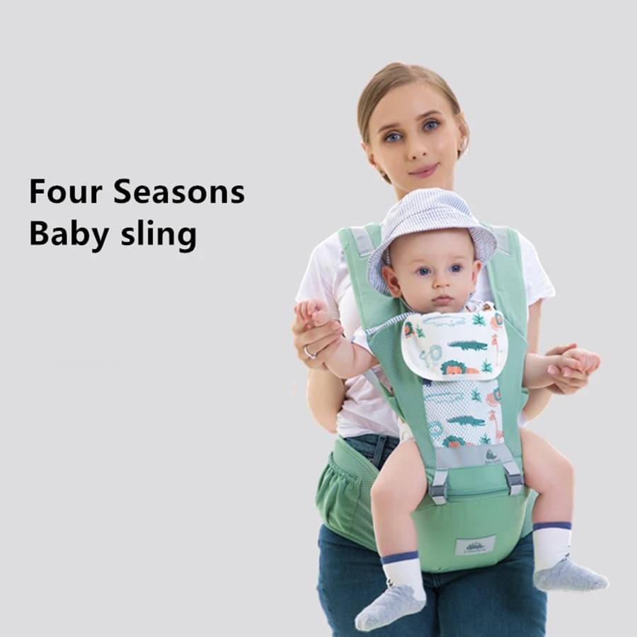 Sgabello per marsupio multifunzionale Seasons, leggero, portatile, con supporto frontale per l'esterno, supporto universale per bambini