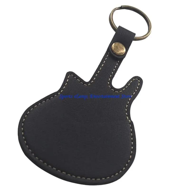 G7NF Borsa per plettri in pelle PU e custodia per trasporto con portachiavi per chitarra basso Ukulele