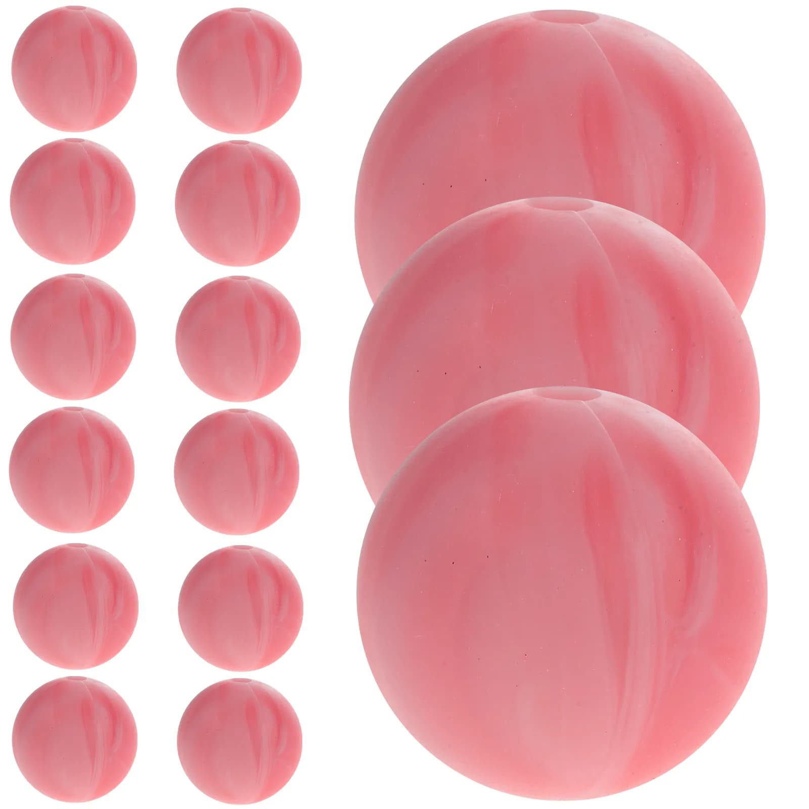 30 Pezzi Perline Rotonde in Silicone per Kit Fai da Te, Creazione Gioielli, Catenelle Ciuccio, Braccialetti e Collane Fatti a Mano