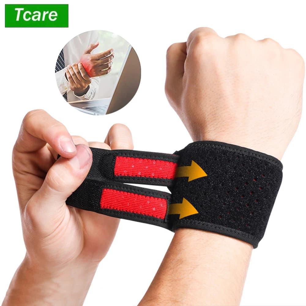 Tcare 1 tutore per polso per PC, cinturino compatto, cinturini da polso a compressione, supporto per polso per allenamento, tennis, sollevamento pesi...