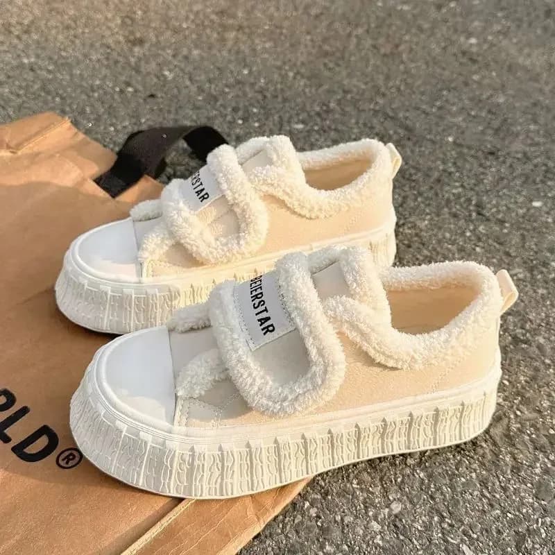 Women's Casual Shoes Fashion Sweet Sturdy sneaker For Women's exquisite warm plush shoes Low Shoes Signed Zapatos Mujer