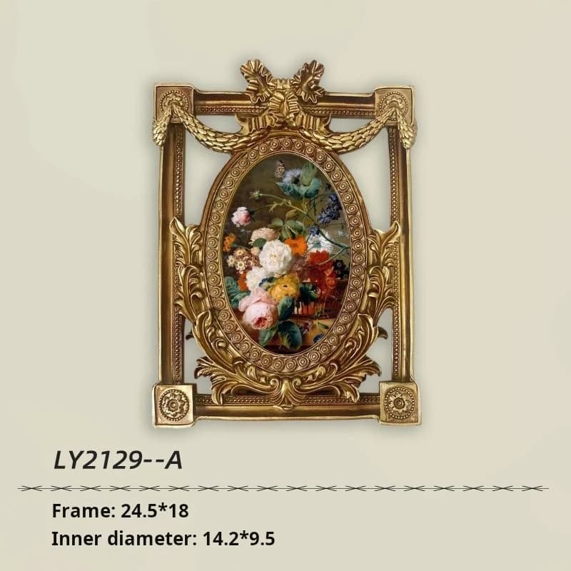 Portafoto classico francese palazzo in rilievo a pendolo Portafoto Comodino Cornice per foto barocca