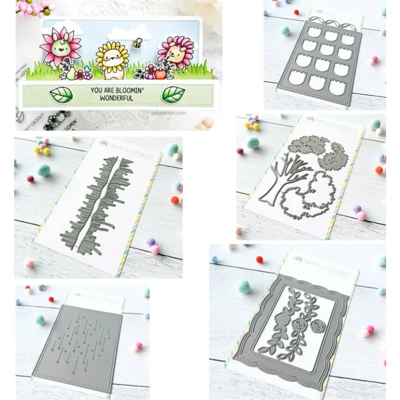 Fustelle per Cornici in Metallo e Timbri Trasparenti 'Raindrops Cover Flourish Frame' Nuovi Modelli 2026 per Scrapbooking e Creazione di Carta Fai da Te 2026