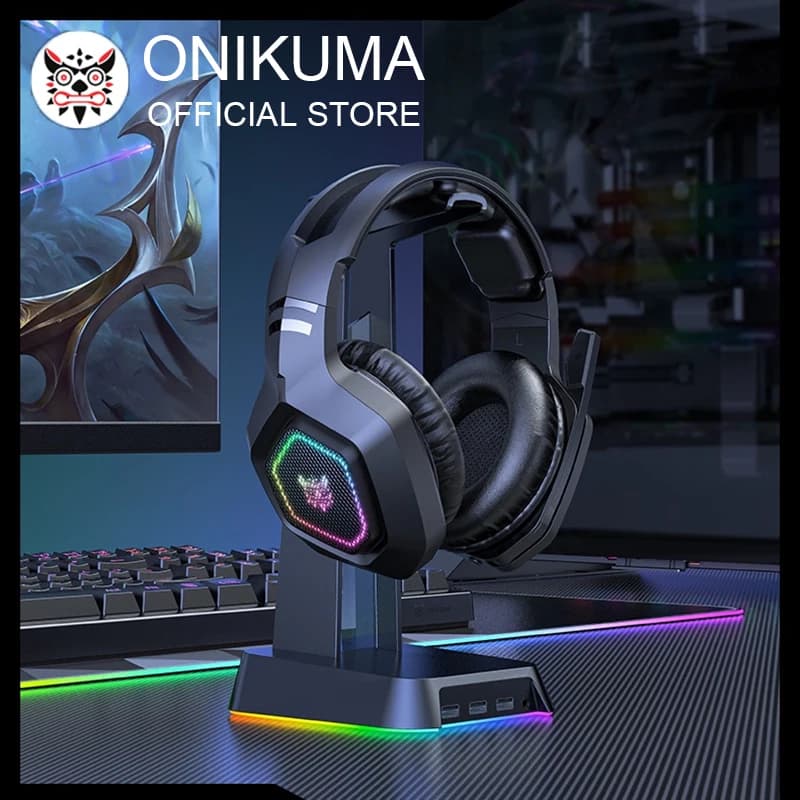 ONIKUMA B100 low latency gaming headphones from 2.4GHz Wireless headphones with noise cancellation with PC microphone