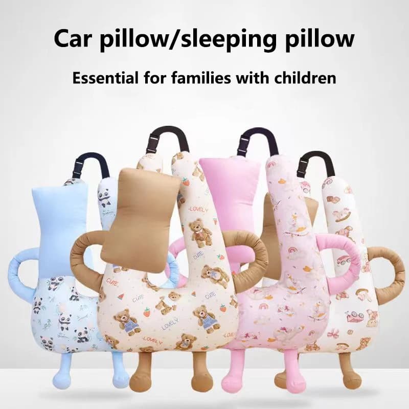 Dual-Purpose Breathable Cotton Car Sleeping Pillow for Adults And Children Washed Neck Pillow Car Interior Supplies