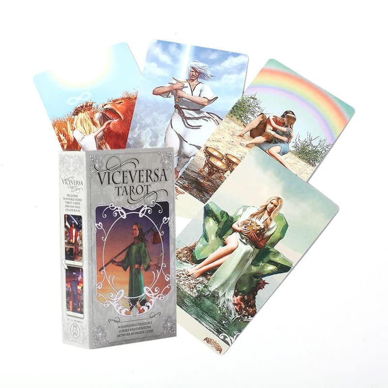 78 pezzi Kit Tarocchi Vice Versa Carte Tarocchi Mazzo Oracle Gioco da tavolo per feste in famiglia Carte dei Tarocchi con libro