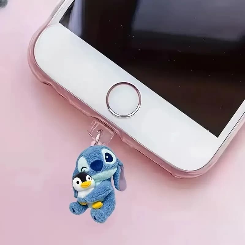 Anti-dust plug for acrylic phone Anime Stitch for Iphone Type-C Android charging port Dustguards Christmas Halloween Gifts
