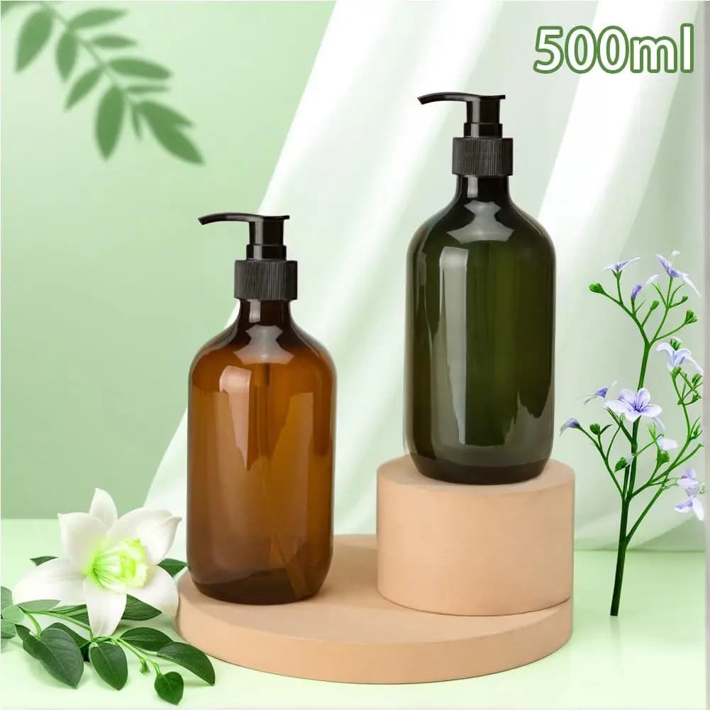 500ml Dispenser di sapone da bagno Shampoo riutilizzabile Doccia Bottiglia di liquido Contenitore Bottiglie Multiuso Gel da cucina di stoccaggio R3N4