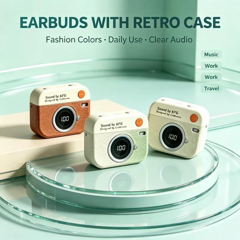 TWS Bluetooth 5.3 Wireless Headphones Power LED Digital Display Endurance HiFi Gaming Headsets Waterproof Sports Earbuds
