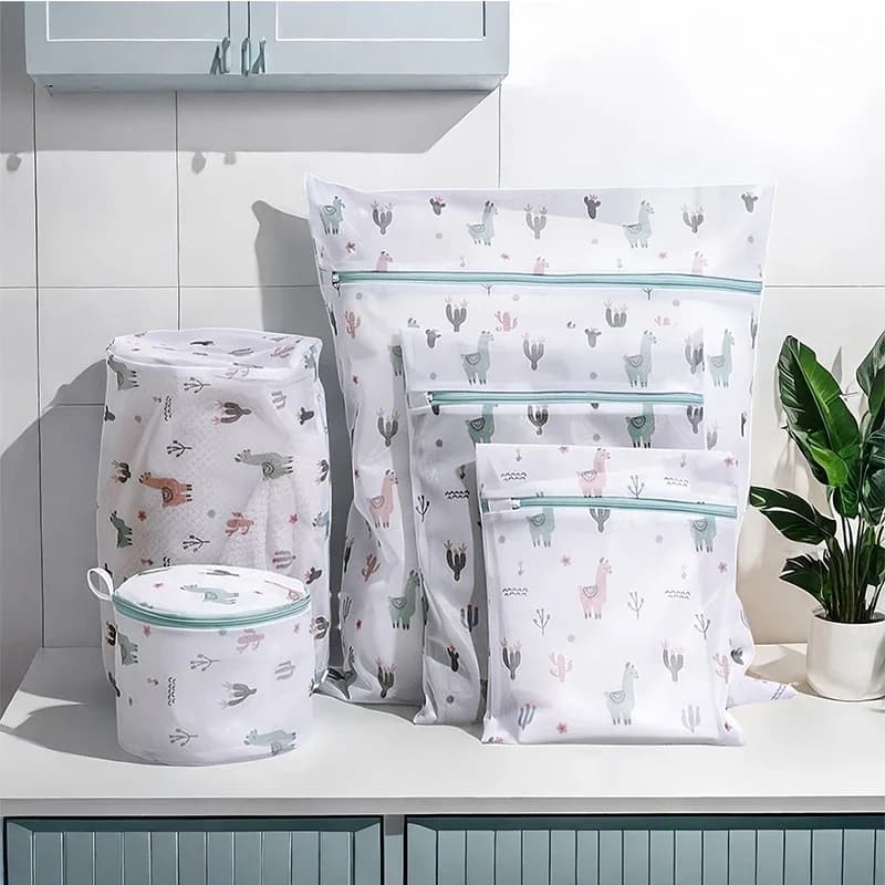 7/1 pezzi sacchetti per biancheria in rete durevoli per delicati con cerniera premium sacchetti per lavare i vestiti per giacche jeans camicetta asciugamani da bagno