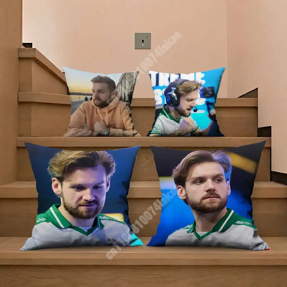 Cologne Major NiKo CS2 Legend Rifler Pillow Cover Cushion Case Sofa Couch Home Gaming Room Decoration
