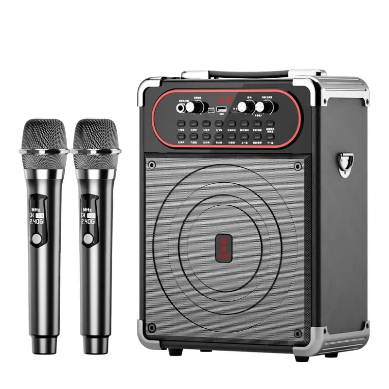 Macchina per karaoke da esterno Altoparlante Bluetooth portatile con scheda audio Effetti speciali Regolazione riverbero Suono stereoscopico HIFI