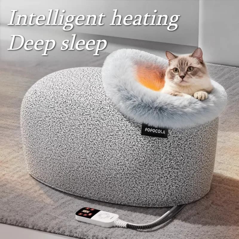 Cuccia Riscaldata per Gatti a Temperatura Costante, Coperta Elettrica Invernale Ispessita per Clima Freddo, Letti Elettrici Riscaldanti per Gatti