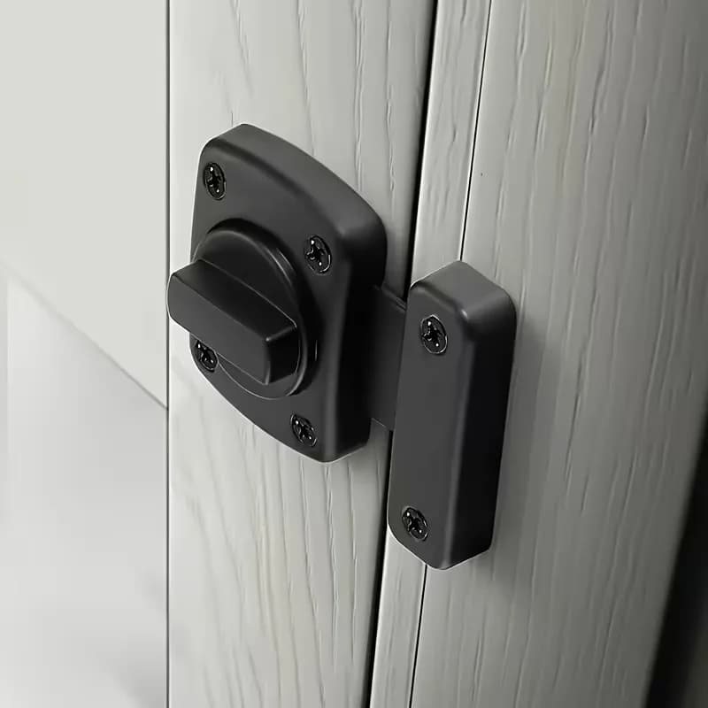 Serratura per porta girevole in metallo per carichi pesanti - Bullone di sicurezza antifurto con staffa di montaggio per camera da letto/bagno