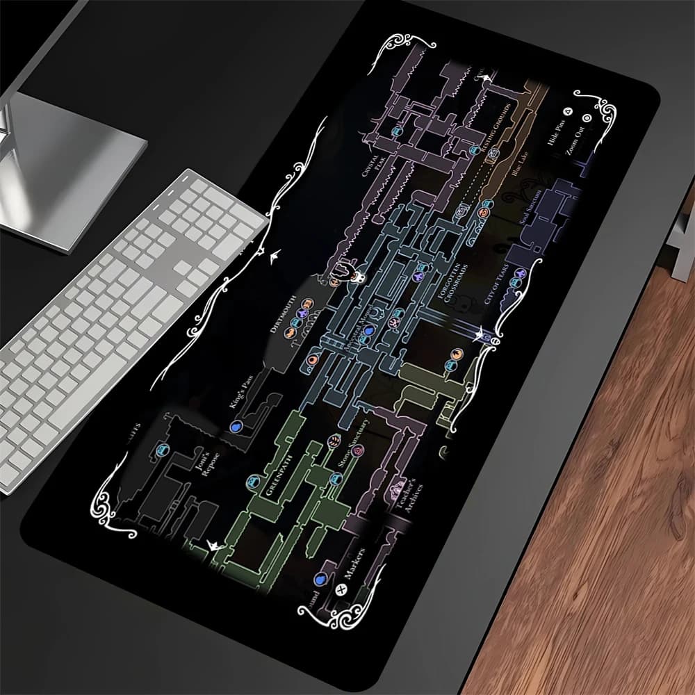 Grande Tappetino per Mouse Hollow Knight, Accessori per Gaming PC, Tappetino per Ufficio e Laptop, Tappetino da Gioco Cartoon, Tappetino Anime Carino HD per Scrivania