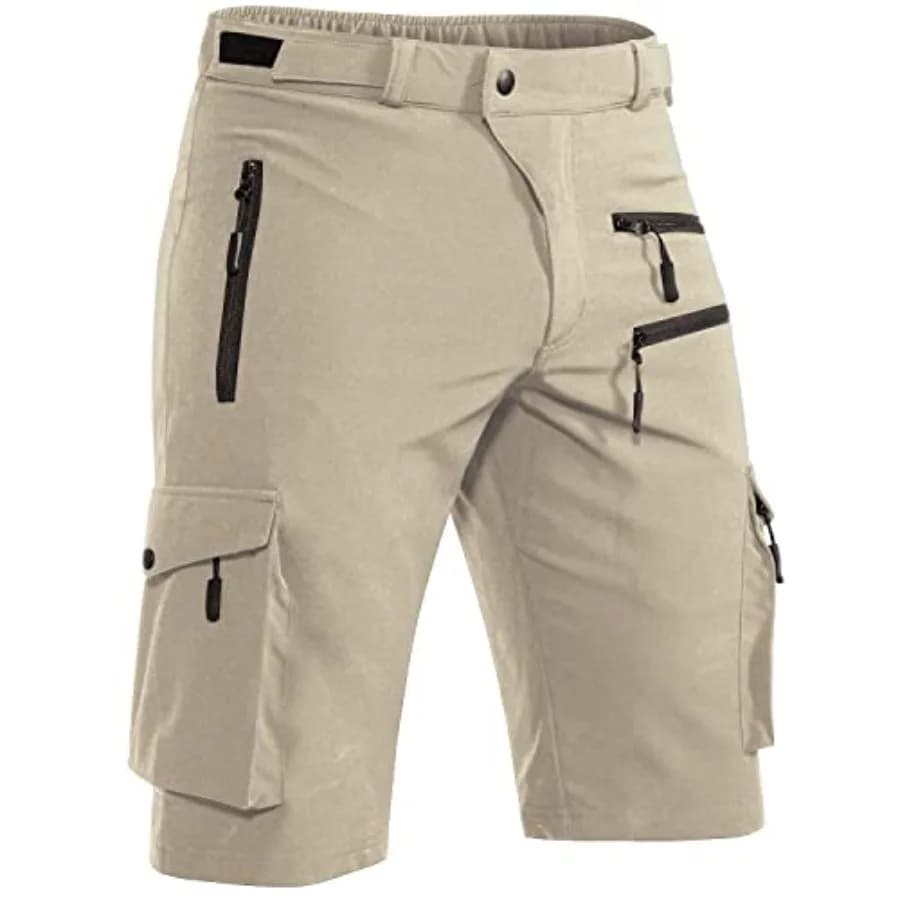 Men's Mountain Bike Shorts Stretch Hiking Cargo Shorts Quick Dry with Zipper Pocket for Bicycle Cycling Casual Golf