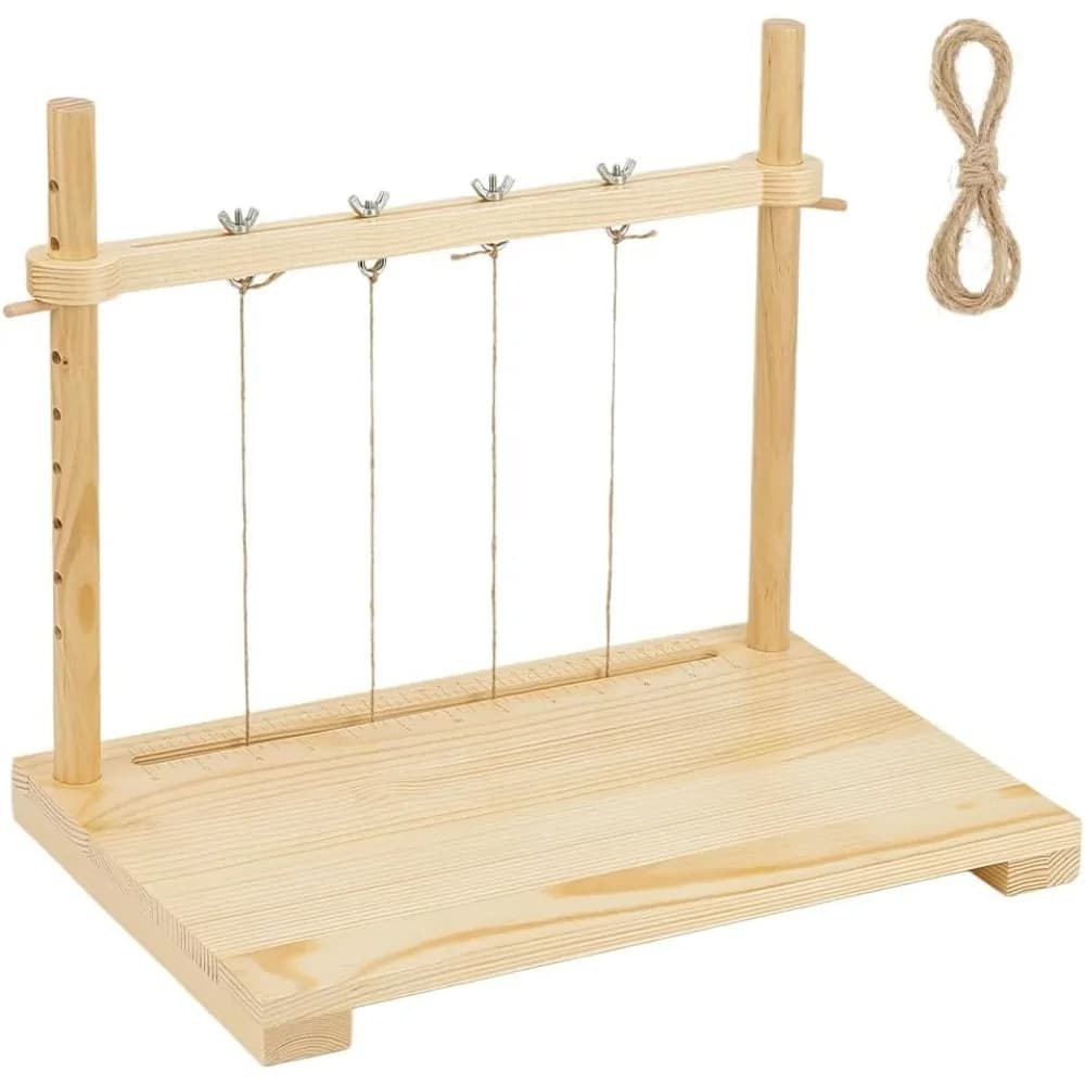 15.7x9.4inch Bookbinding Sewing Frame Set Hand DIY Book Binding Tools with Hemp Rope for DIY Bookbinding Crafts and Sewing