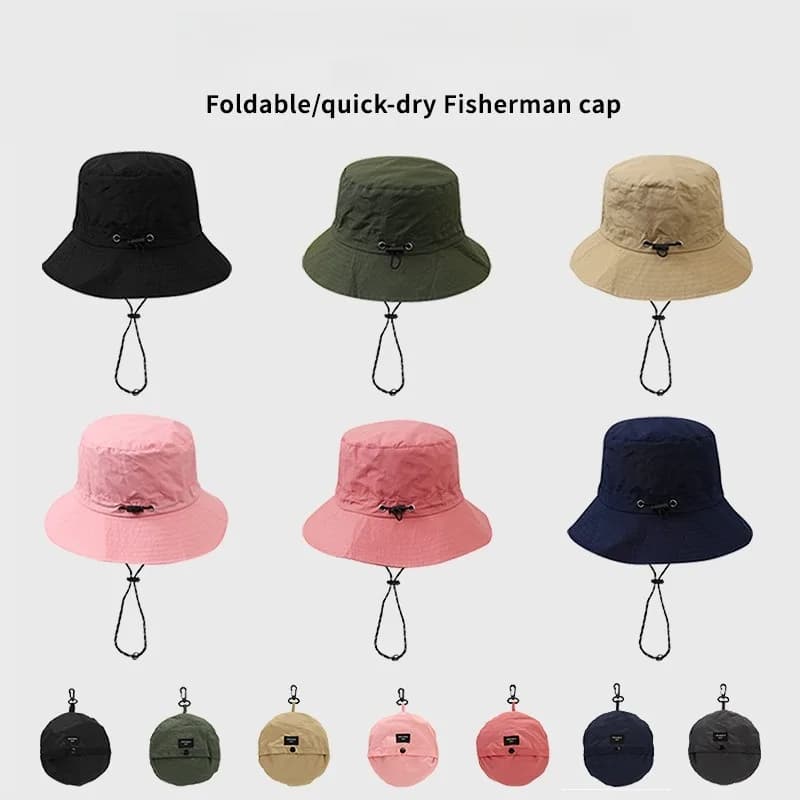 Outdoor Waterproof Sun Hat Portable Packable Quick Dry Fisherman Cap for Men Women Summer Hiking