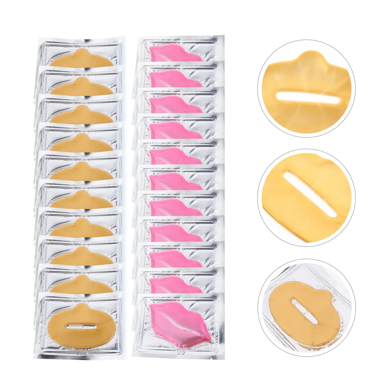20 Pieces Lip Lip Mask to Hydrating Collagen, Nutrient Exfoliating Bearings for Soft and Hydrated Lips