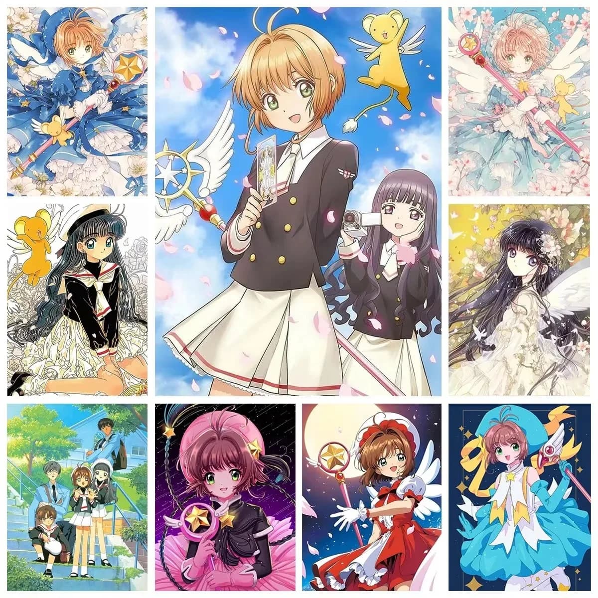 Diamond Painting Japanese Anime Card Captor Mural Diamond Mosaic Handmade Art Exquisite Creative Gift Home Decor