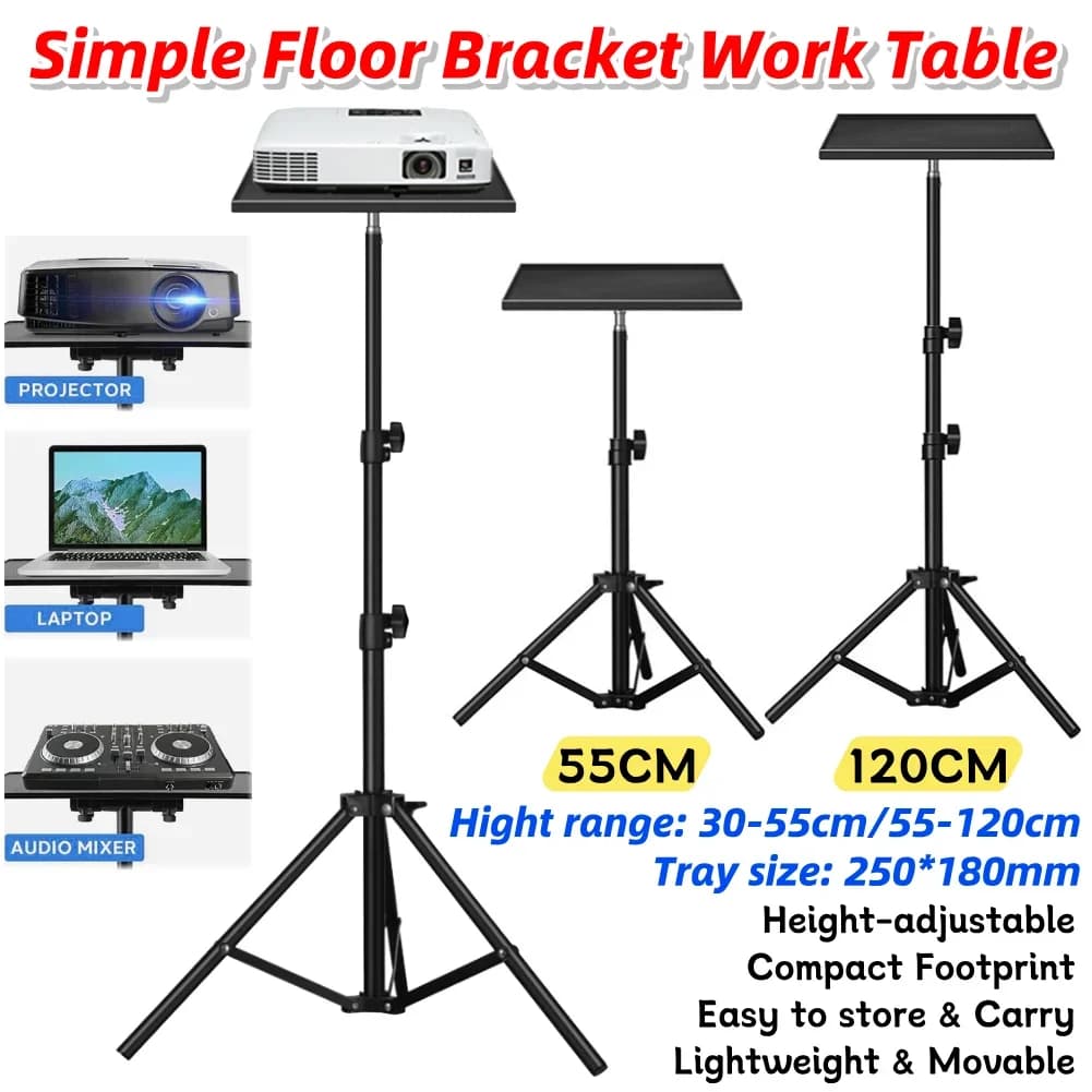 Supporto Universale per Proiettori con Filettatura da 1/4 di Pollice, Treppiede Telescopico per Laptop e Proiettori, Supporto per Fotocamera