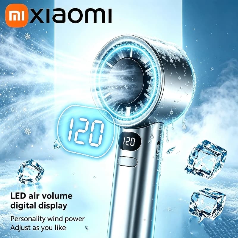 Xiaomi Mijia Ultra Handheld Portable Fan 100 Wind Speeds Adjustable Usb Charging Mini Outdoor Turbo Long-lasting High Speed Fan