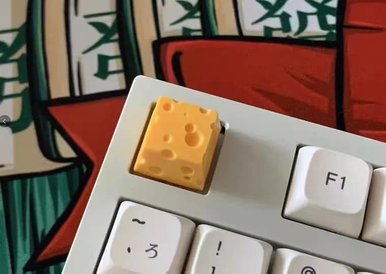 1 tasti Copritasti al formaggio Copritasti R4 ESC personalizzati in resina a mano per tastiera meccanica MX Switch
