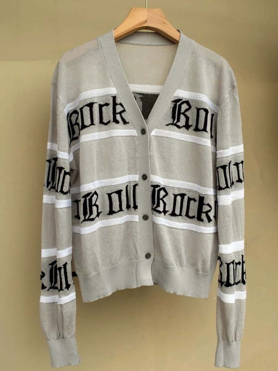 Cardigan in maglia grigio lino ZV Luxury Brand Design 2026 estivo da donna, a maniche lunghe, drappeggiato e ventilato, abbigliamento moda donna Zadigs