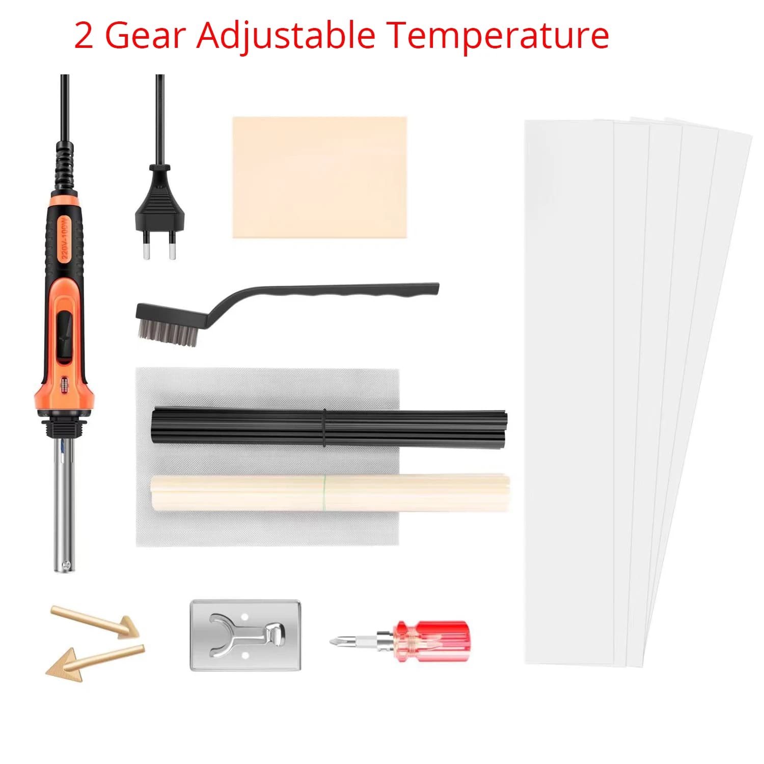 100W controllo della temperatura Kit di saldatura in plastica pistola per saldatore in PVC strumento di riparazione paraurti per auto saldatore in plastica a riscaldamento rapido