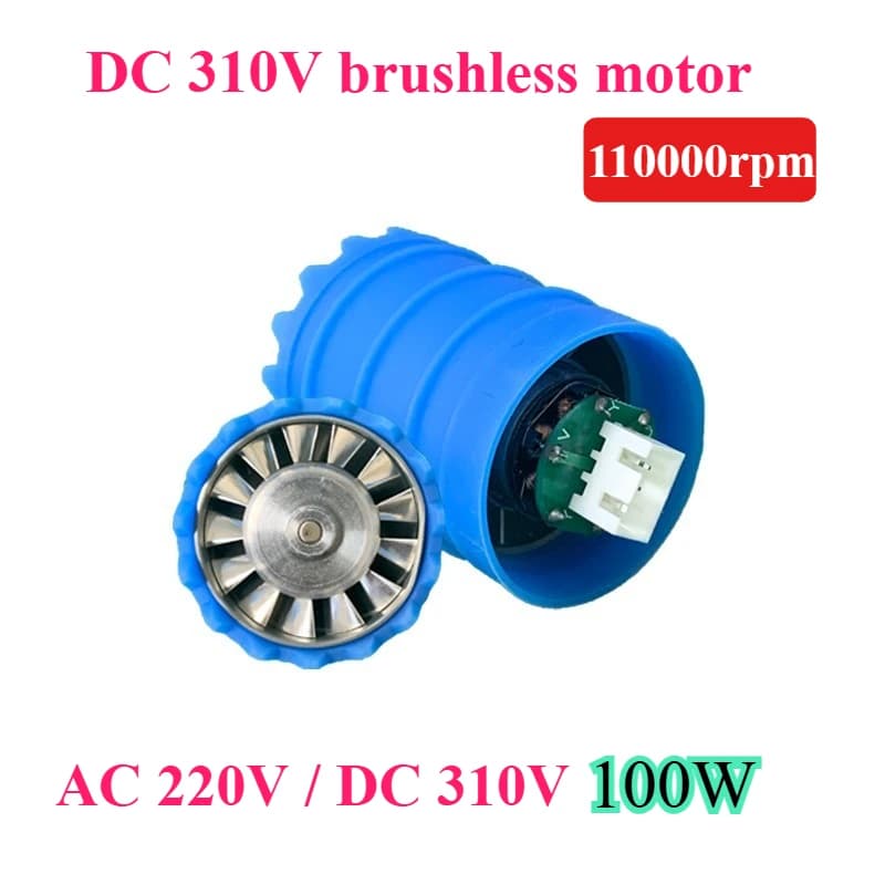 DC310V 100W 110000 RPM Micro vent for conduit without brushes Aluminum rotating Hair dryer High speed motor