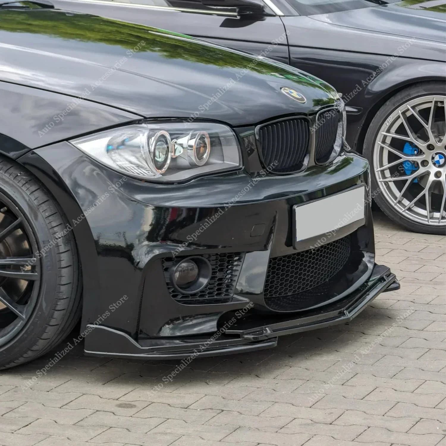 Front bumper Lip Spoiler Splitter Diffuser Trim Blade For BMW E81 E82 E87 E88 1M 1M bumper 2004-2014 Styling Bodykits Tuning