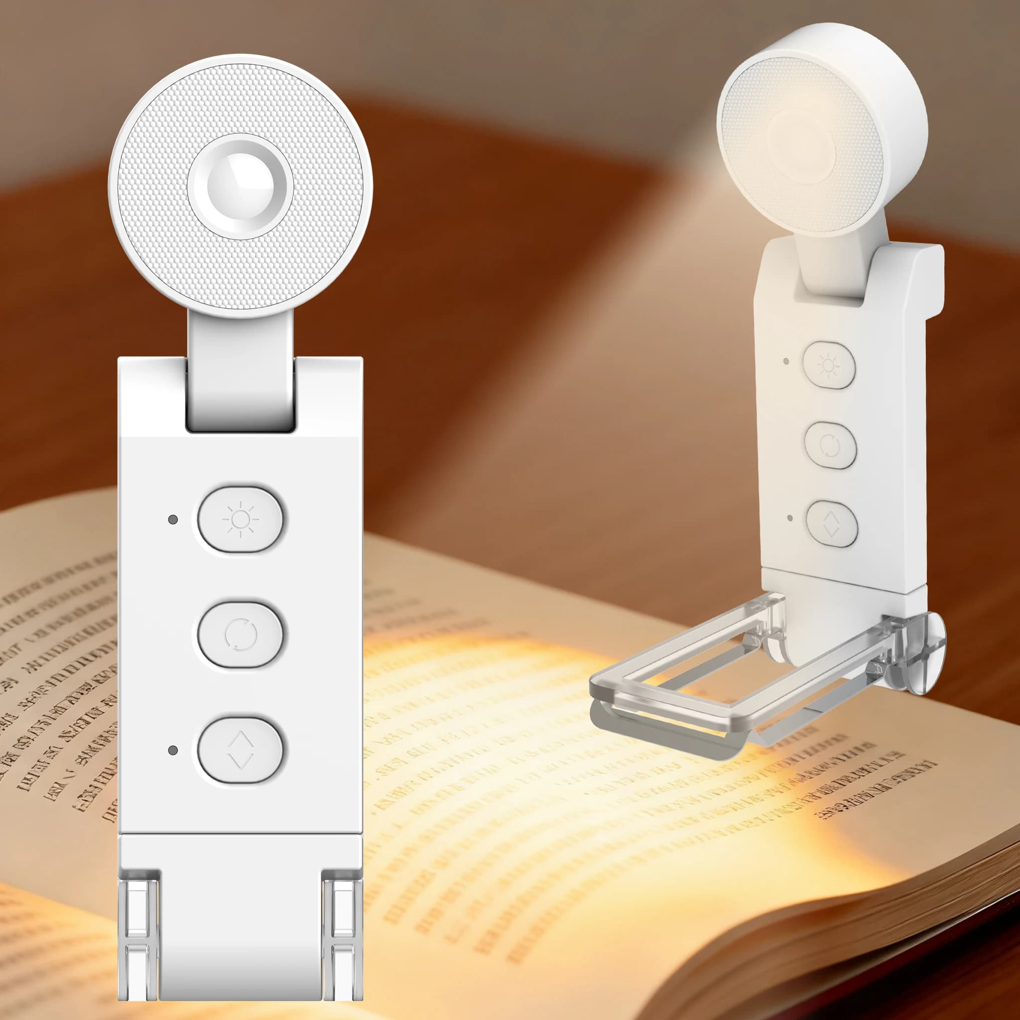 Lampada da lettura MF Lampada da libro ricaricabile tramite USB per leggere la notte nel letto Lampada da segnalibro portatile con clip a led per leggere a letto