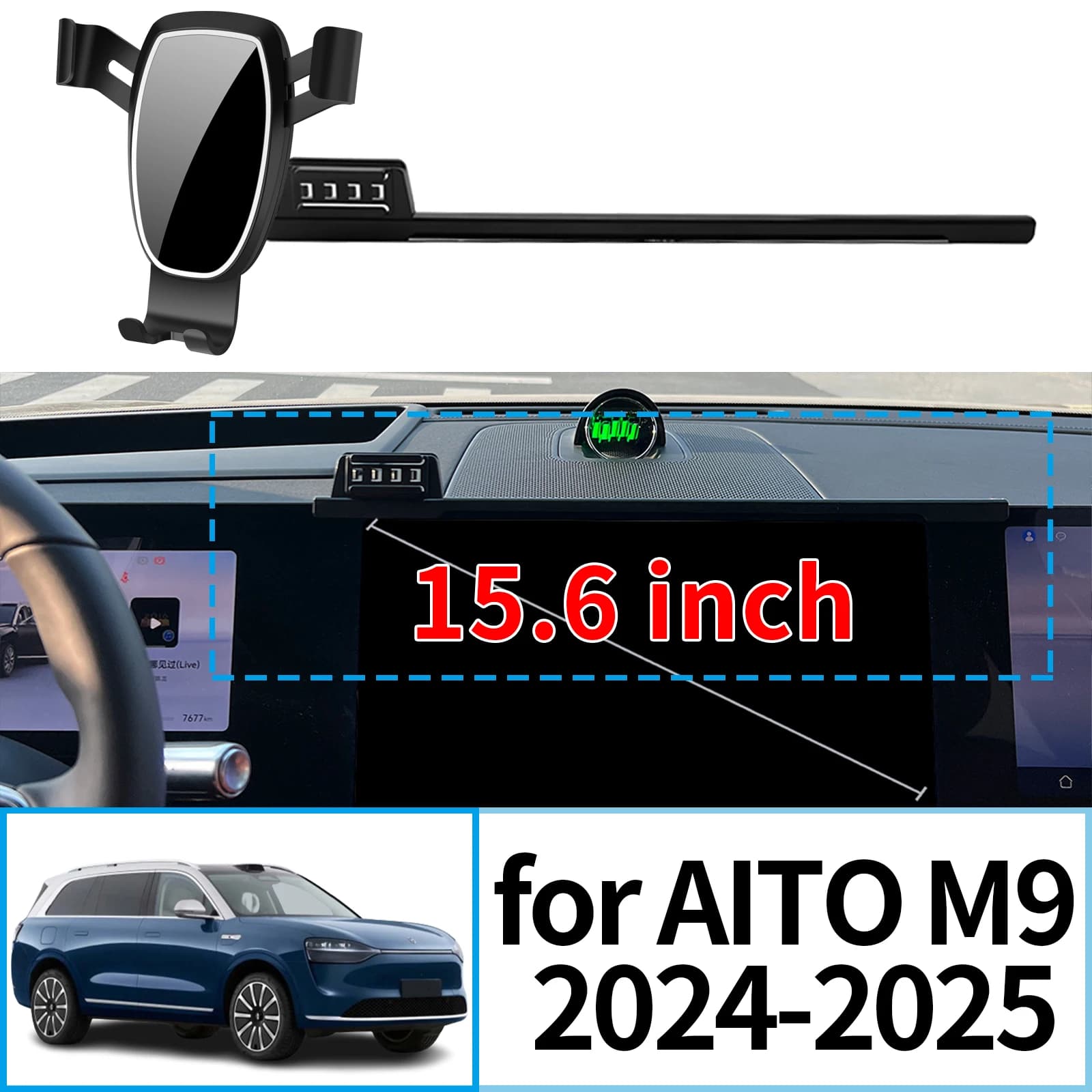 adatto per AITO M9 2024 2025 ​ ​ Supporto per supporto per telefono con base per schermo per supporto per navigazione per auto ​ ​ accessori