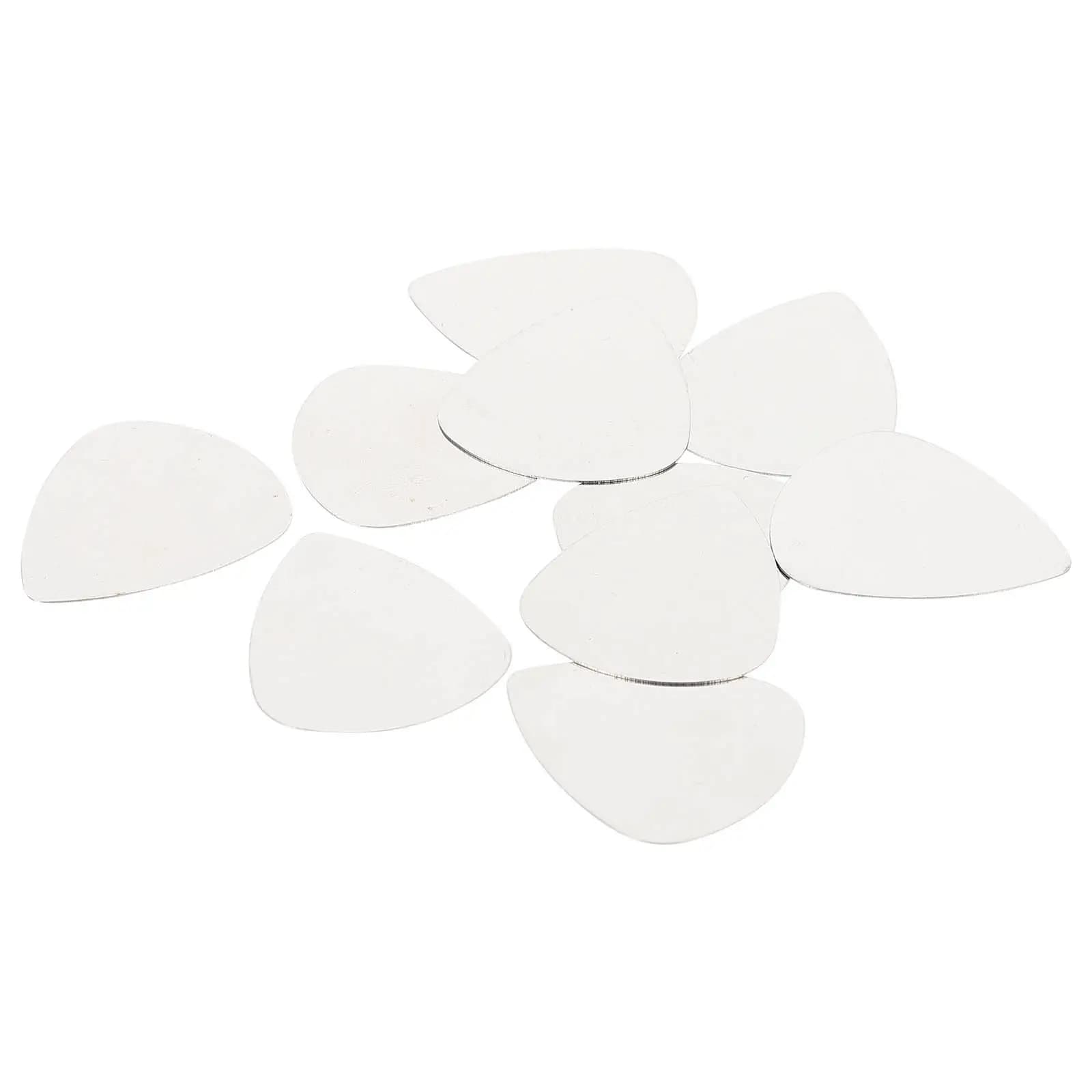 Plettri per chitarra in acciaio inossidabile da 10 pezzi, leggeri, resistenti all'usura, che producono un tono chiaro, per chitarra basso elettrica acustica