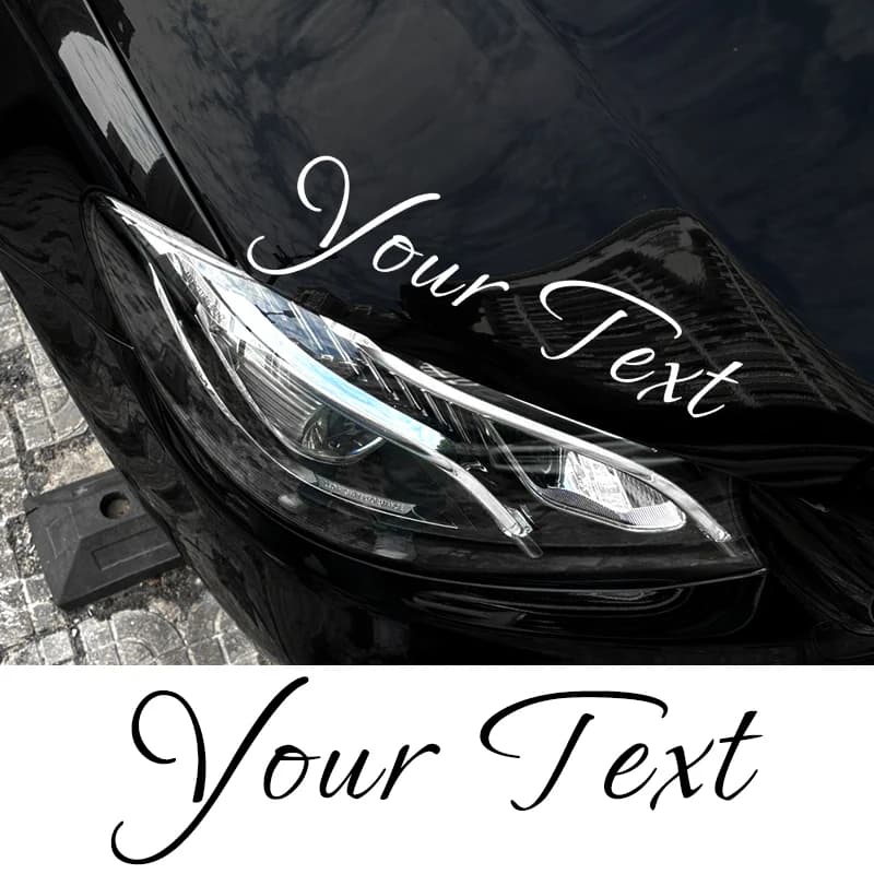 1PC Only Custom Text Car Stickers Waterproof DIY Auto Window Bumpers Hood Back Windscreen Vinyl Decalcomanie