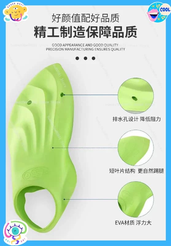 Nuoto Court Pins for Beginners, Snorkeling and Apnea Equipment