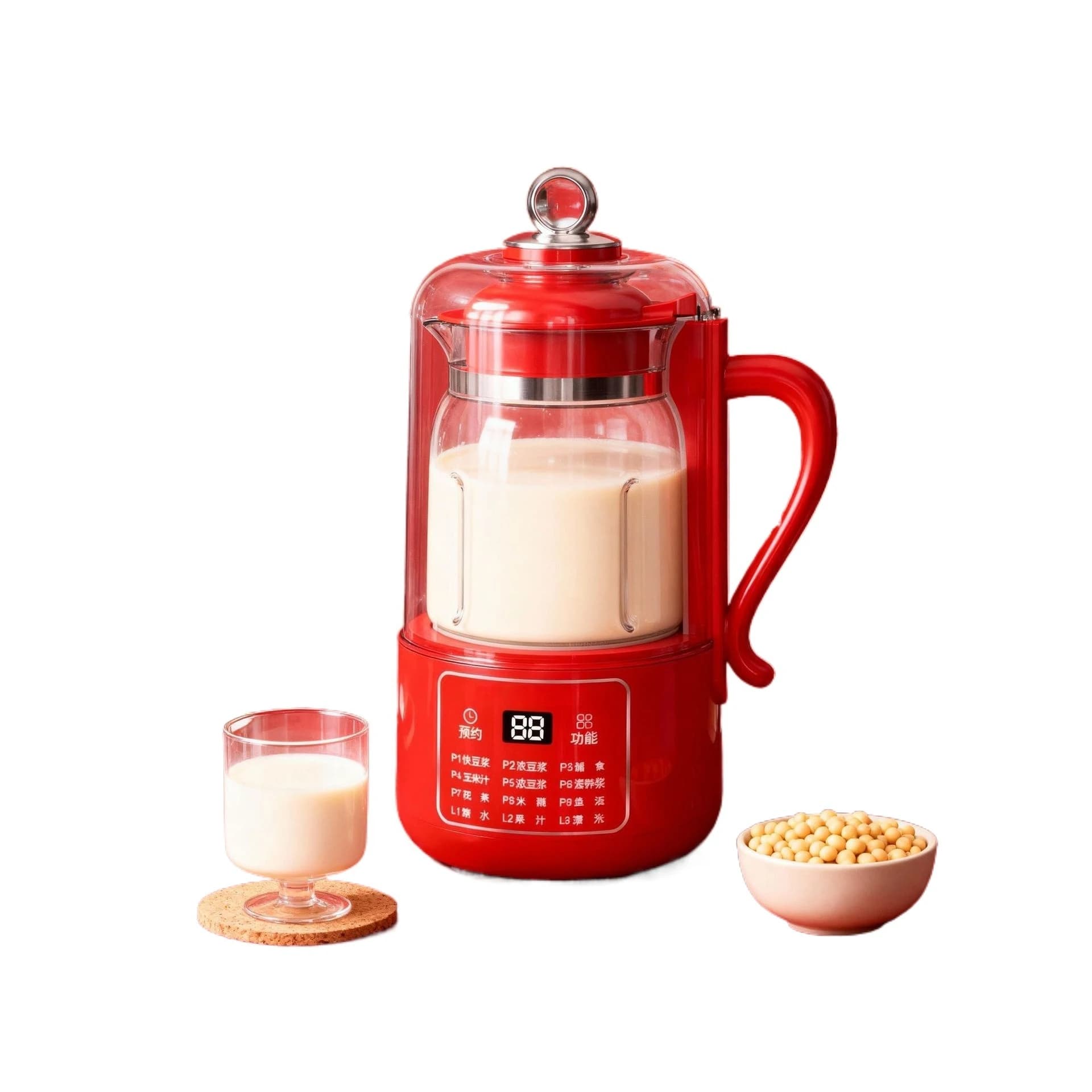 A multifunctional blender and juicer in one, compact, quiet, fully automatic, with pulp and juice separation.