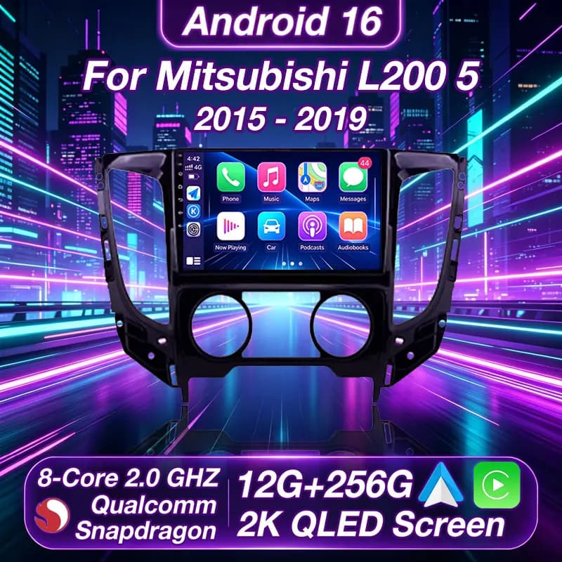 Autoradio Android 16 per Mitsubishi L200 5 TRITON 2015-2019 4G Carplay BT 8core WIFI Lettore Multimediale Qualcomm