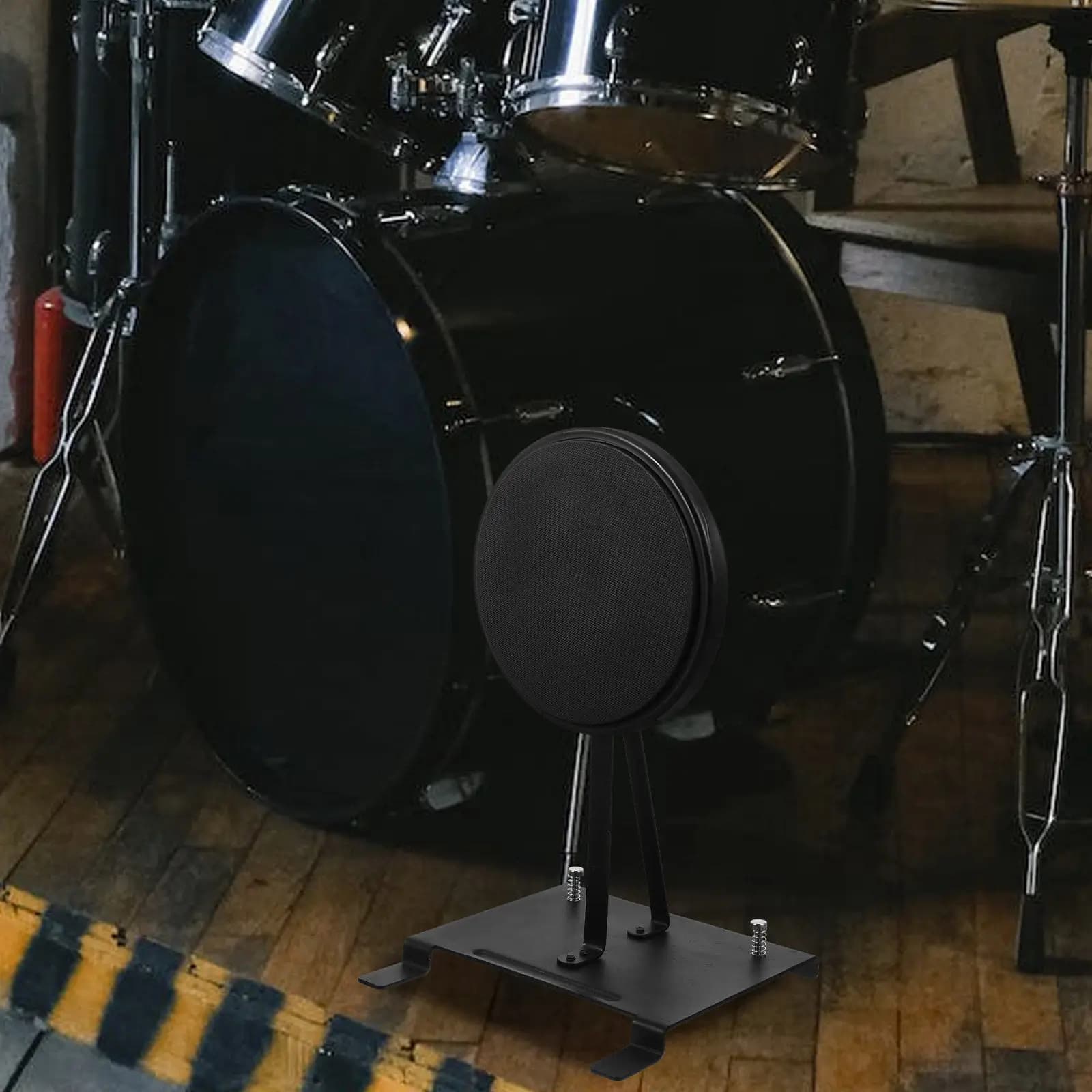 Pad per Pratica del Pedale del Grancassa per Batteristi di Grancassa Doppia, Silenziato, Sensazione Realistica, Leggero, Portatile, Accessorio per Allenamento di Batteria
