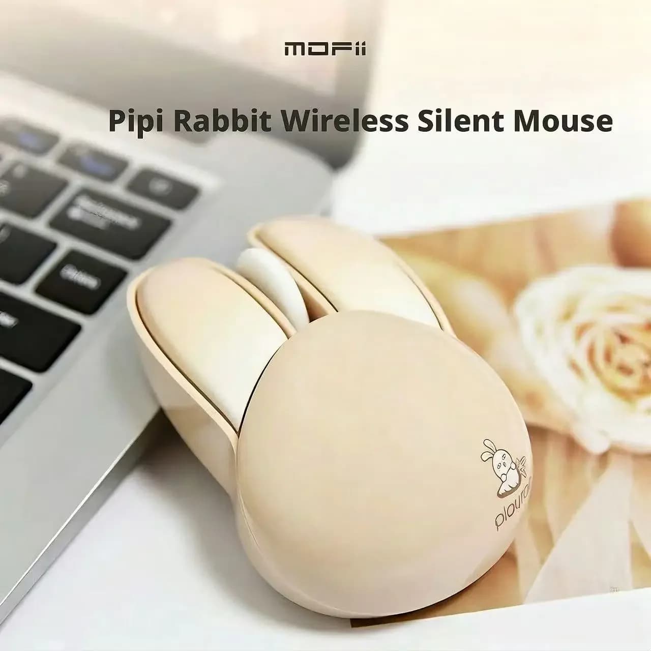 Cute Rabbit Wireless Mouse Silent Mini Kawaii High Aesthetic Portable Office Gaming Mice 5 Colors Universal For Laptop Desktop