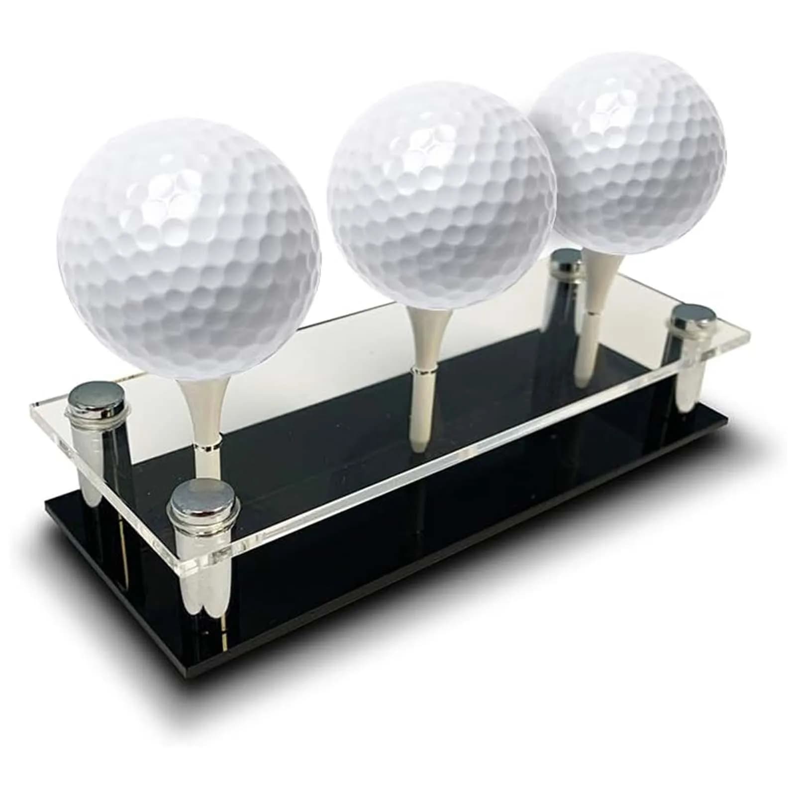 3-ball Display Stand Golf Ball Display Modern Minimalist Design Holds Three Golf Balls Elegant Golf Ball Showcase