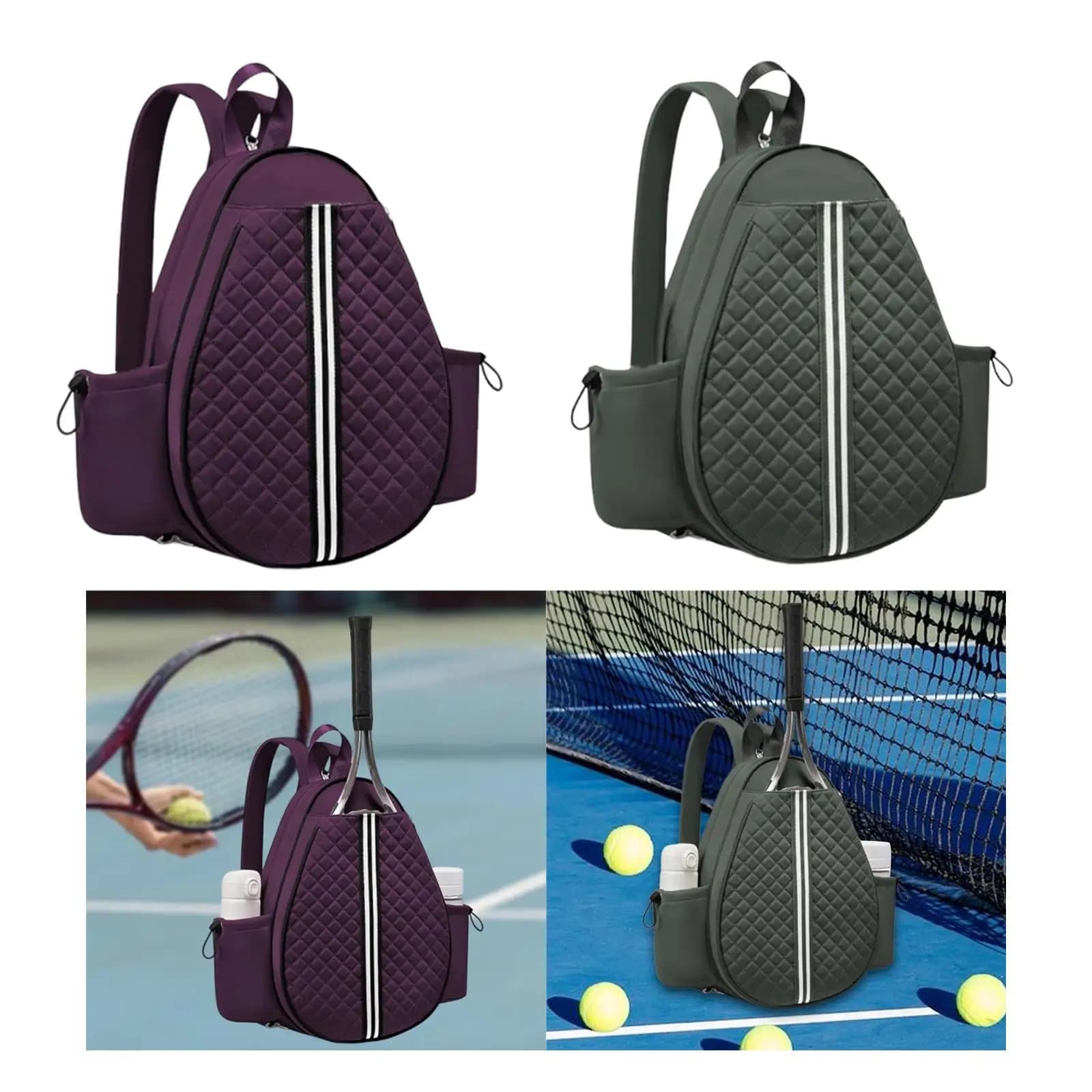 Borse per tennis e sport con racchetta, zaino leggero in tessuto Oxford resistente all'acqua per badminton e pickleball