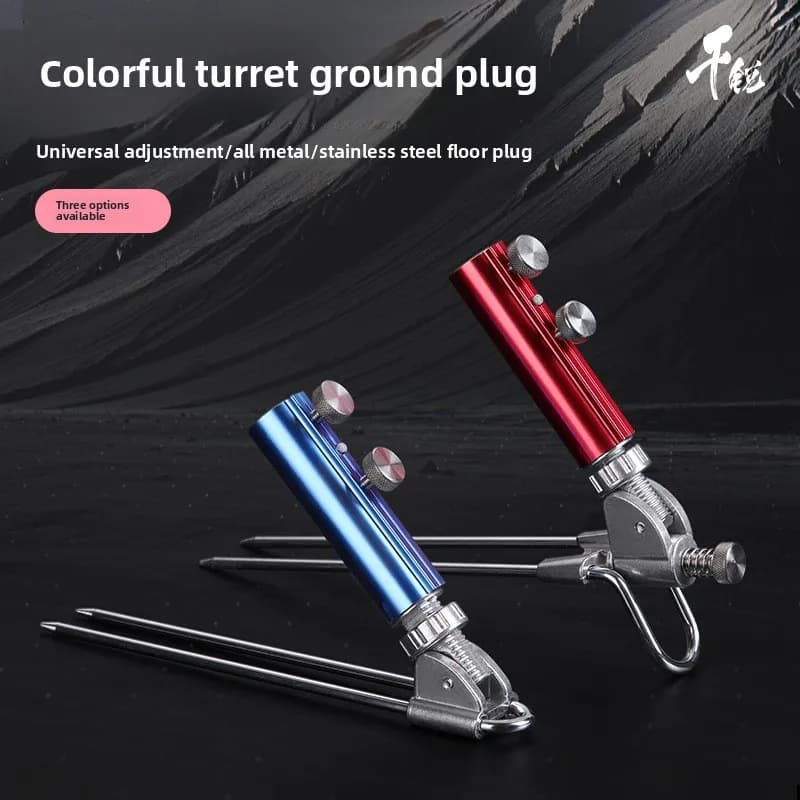 New Universal Fishing Support with Land Fixing Pole in Stainless Steel for Fishing Rod - Fishing Equipment