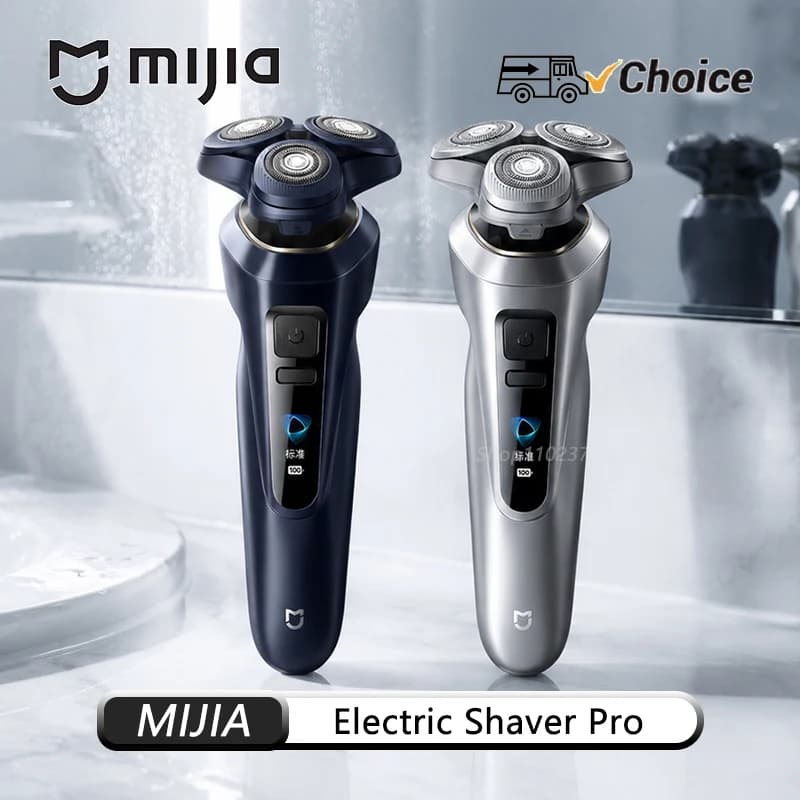 NEW Mijia Electric Shaver Pro Wet & Dry Shavers 360° Floating Head Dual Ring Lock Smart Color Display IPX8 Long Battery Razor