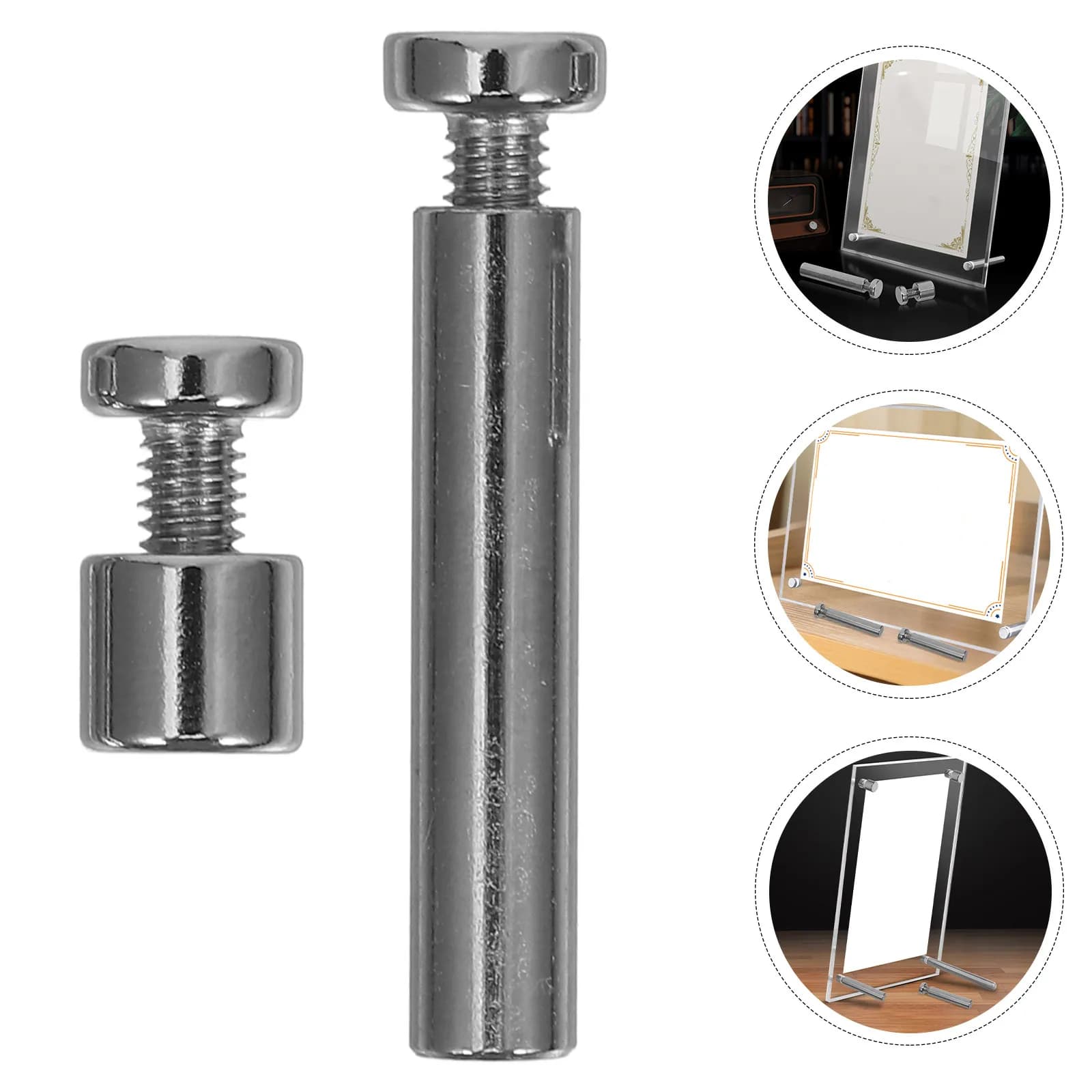 5Sets Picture Frame Screw Set Iron Standoff Hardware Heavy Duty Sign Standoff Replacement Advertising Display Mounting