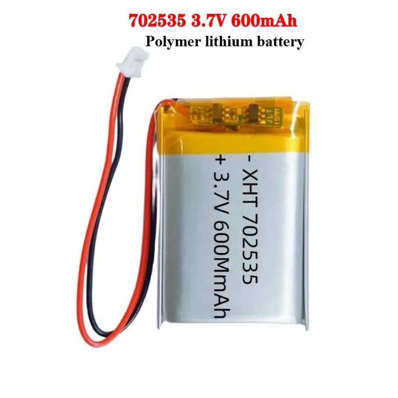 702535 Lithium Polymer Battery from 3.7 V 600 mAh Rechargeable Lithium Ion Battery for Gaming Mouse GPS Headphones Smart Watch Car Tachygraph
