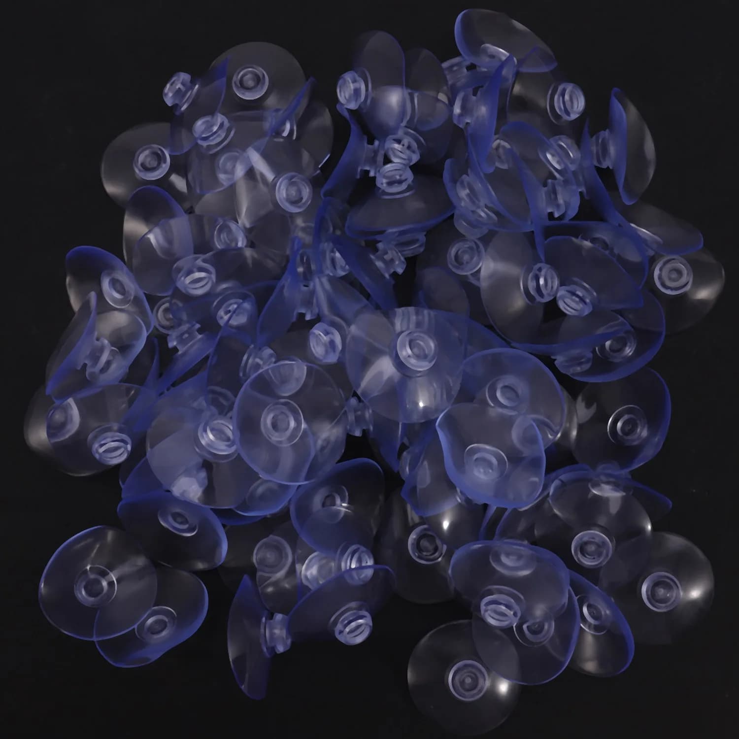 DT19 100Pcs Clear PVC Suction Cups 4cm Diameter 14mm Head Glass Transparent Sucker for Mugs Window Hooks