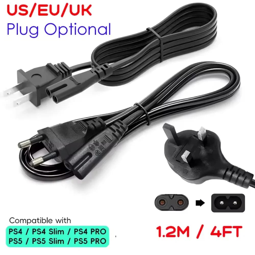 Nuovo originale 1.5M Cavo adattatore di alimentazione CA Cavo di prolunga per PS4 PS5 Xbox Computer Laptop PC TV Console di gioco-Spina UE/USA
